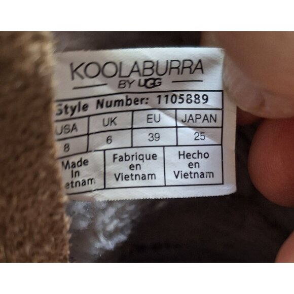 Koolaburra By UGG Womens Brown Suede & Faux Shearling Winter Boots Size 8 Side Z - Picture 8 of 12